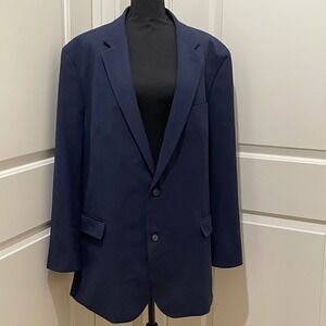 Croft and Barrow Navy Blue Classic Fit Blazer Jacket Men's 52L